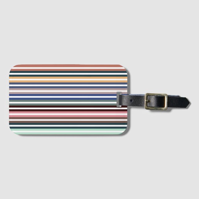 Colourful Stripes Luggage Tag (Front Horizontal)