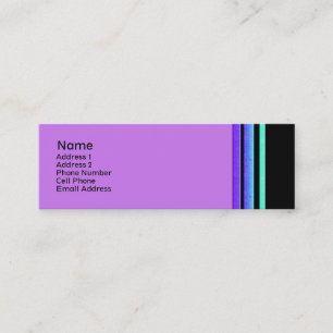 colourful stripes mini business card