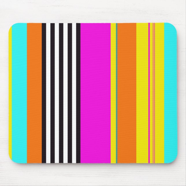 Colourful Stripes Mouse Pad (Front)
