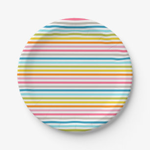 Colourful Stripes Pattern-93861 Paper Plate