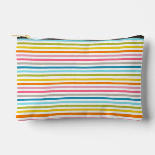 Colourful Stripes Pattern Accessory Pouch