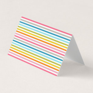 Colourful Stripes Pattern Business Card