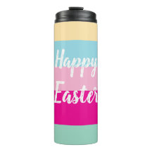 Colourful Stripes Pattern Happy Easter Flat Card
