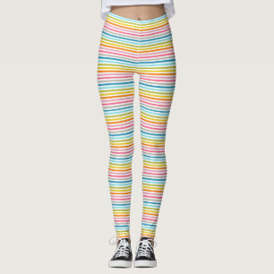 Colourful Stripes Pattern Leggings