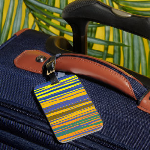 Colourful Stripes Pattern Luggage Tag