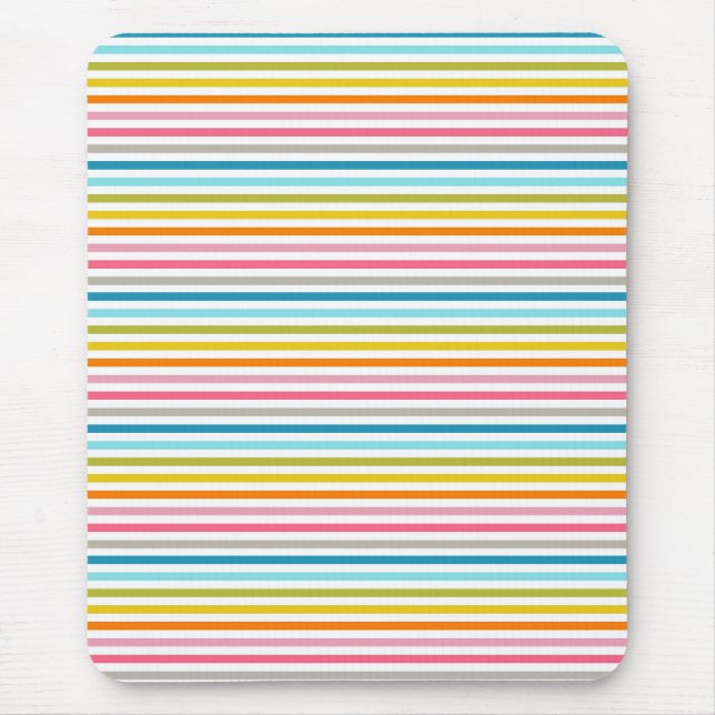 Colourful Stripes Pattern Mouse Pad (Front)