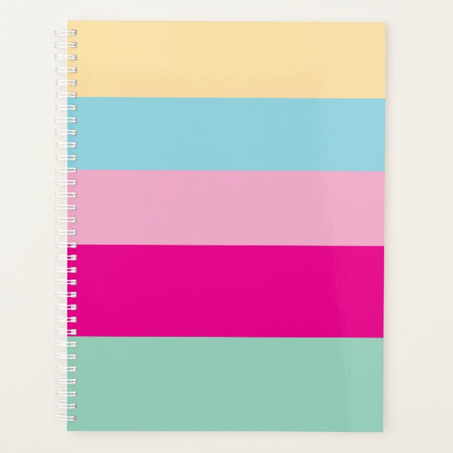 Colourful Stripes Pattern Planner (Front)