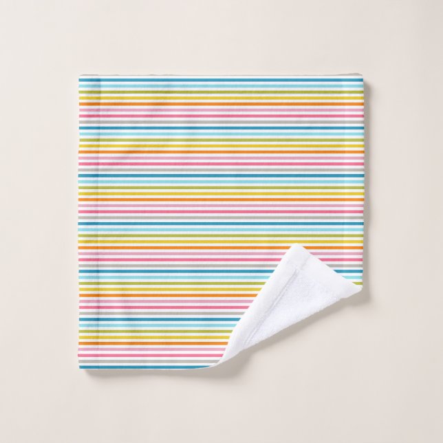 Colourful Stripes Pattern Wash Cloth (Wash Cloth)