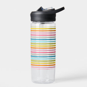 Colourful Stripes Pattern Water Bottle