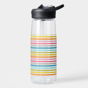 Colourful Stripes Pattern Water Bottle