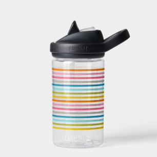 Colourful Stripes Pattern Water Bottle