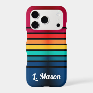 Colourful Stripes Pattern With Personalised Name