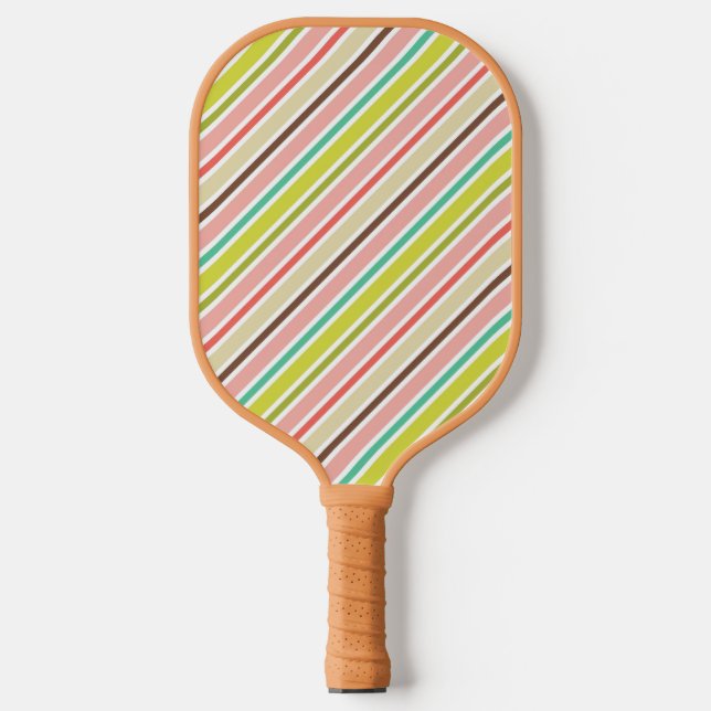 Colourful Stripes Pickleball Paddle (Front)