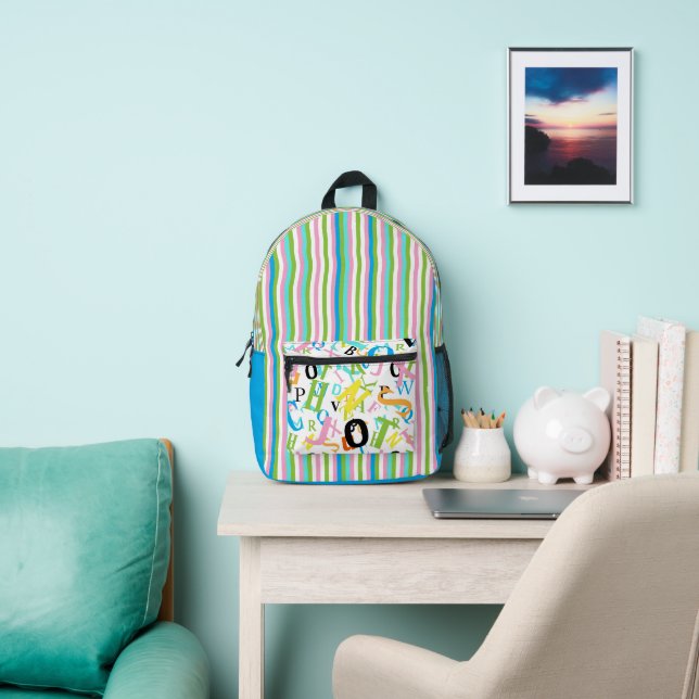 Colourful Stripes  Printed Backpack (Insitu)