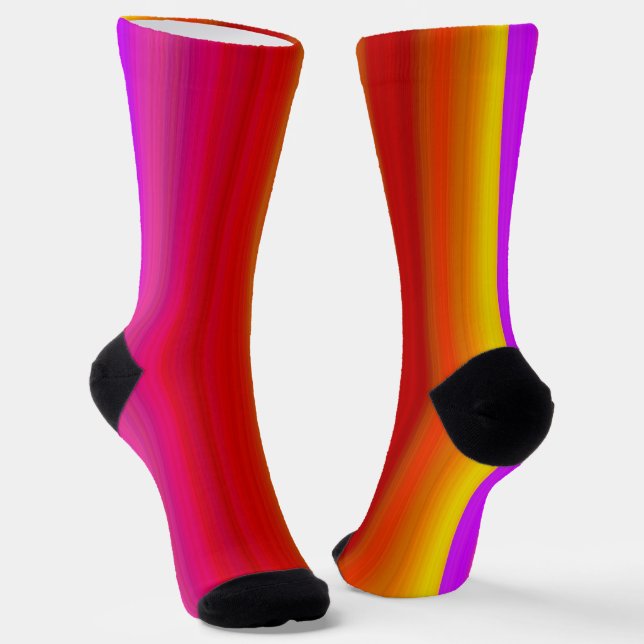 Colourful Stripes Seamless Pattern Socks (Angled)