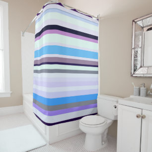 Colourful stripes  shower curtain