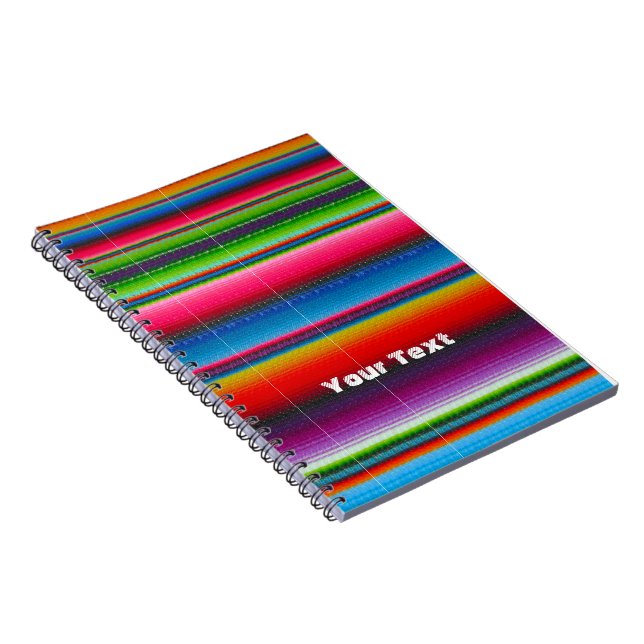 Colourful Stripes Spiral Notebook (Right Side)