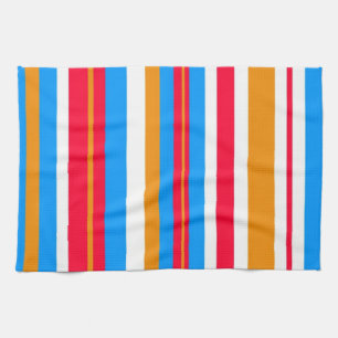 colourful stripes tea towel