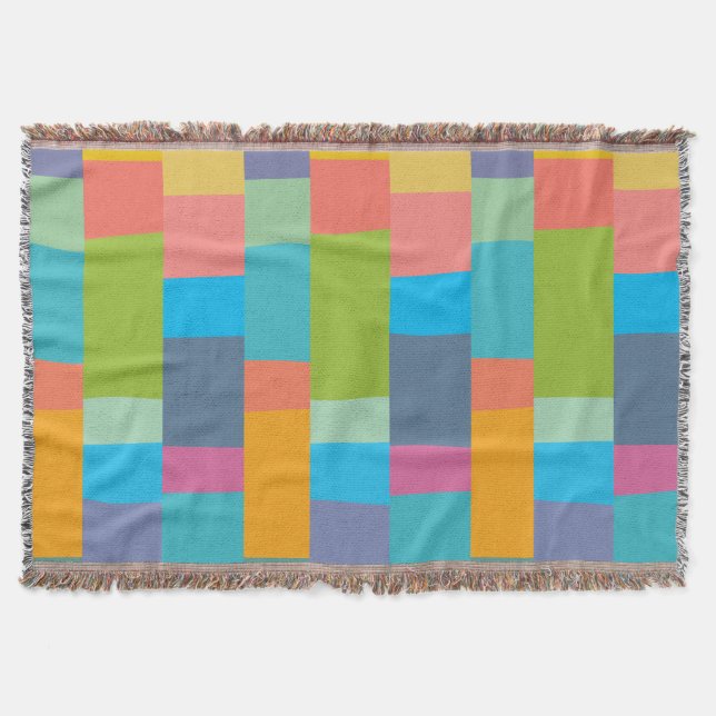 colourful stripes throw blanket (Front)
