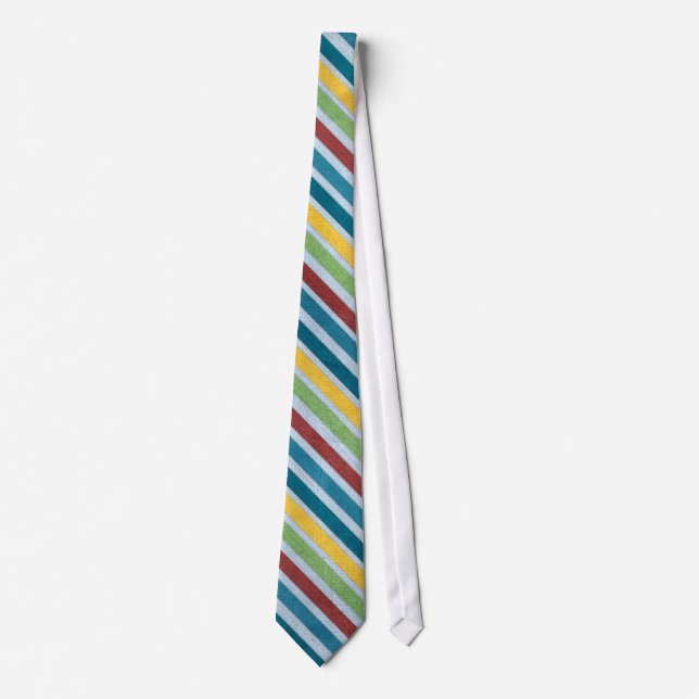 Colourful Stripes Unique Design Tie (Front)
