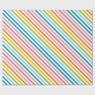 colourful stripes wrapping paper