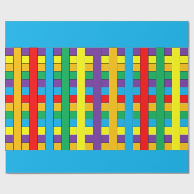 Colourful Stripes Wrapping Paper (Flat)