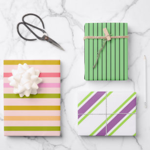 Colourful Stripes  Wrapping Paper Sheet