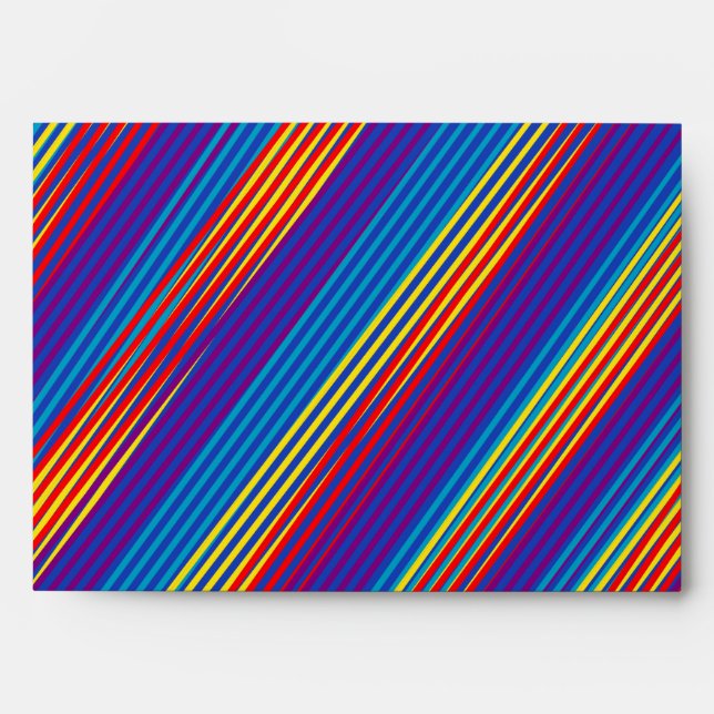 Colourful strips pattern envelope (Front)