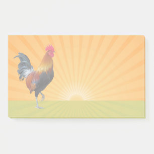 Colourful Strutting Rooster Design Post-it Notes