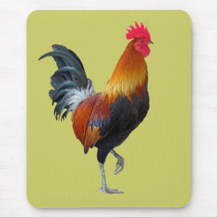Colourful, Strutting Rooster Mousepad