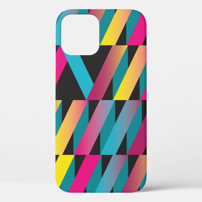 Colourful stylish abstract ribbon geometric patter Case-Mate iPhone case (Back)
