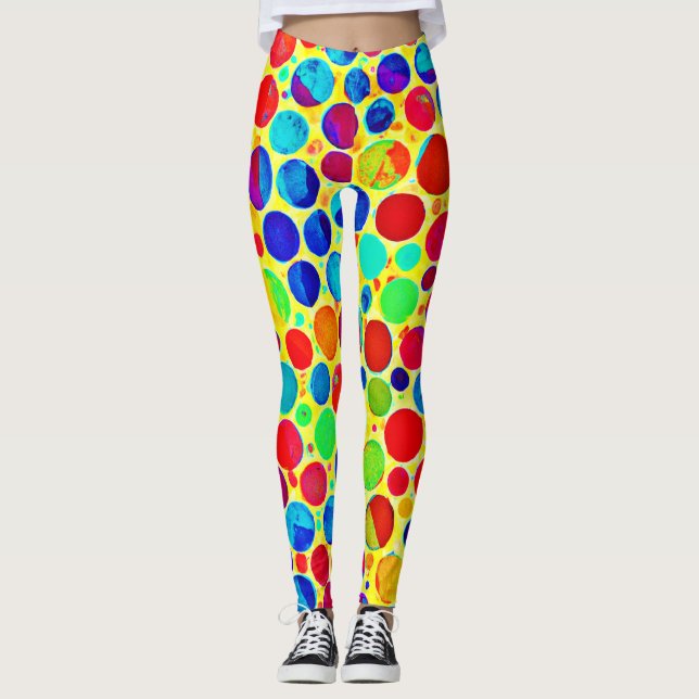 Colourful Stylish and Chic Pattern Leggings (Front)