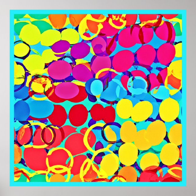 Colourful Stylish and Chic Spectrum Pattern Poster (Front)