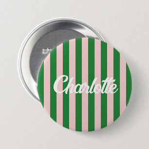 Colourful Stylish Bright Colour Minimalist Stripes 7.5 Cm Round Badge