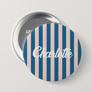 Colourful Stylish Bright Colour Minimalist Stripes 7.5 Cm Round Badge