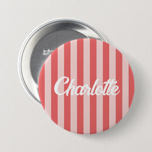 Colourful Stylish Bright Colour Minimalist Stripes 7.5 Cm Round Badge