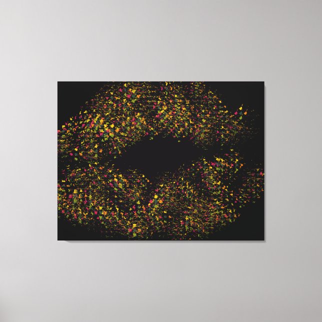 Colourful Stylish Lips Canvas Print (Front)