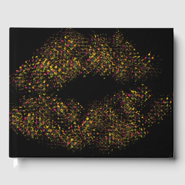 Colourful Stylish Lips Guest Book (Front)