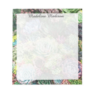Colourful Succulent Garden Notepad