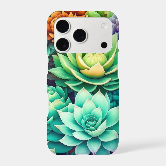 Colourful Succulents Collage (Back)
