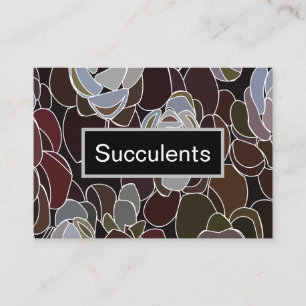 Colourful Succulents Floral Business Card