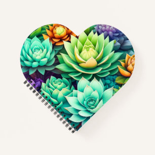 Colourful Succulents  Notebook