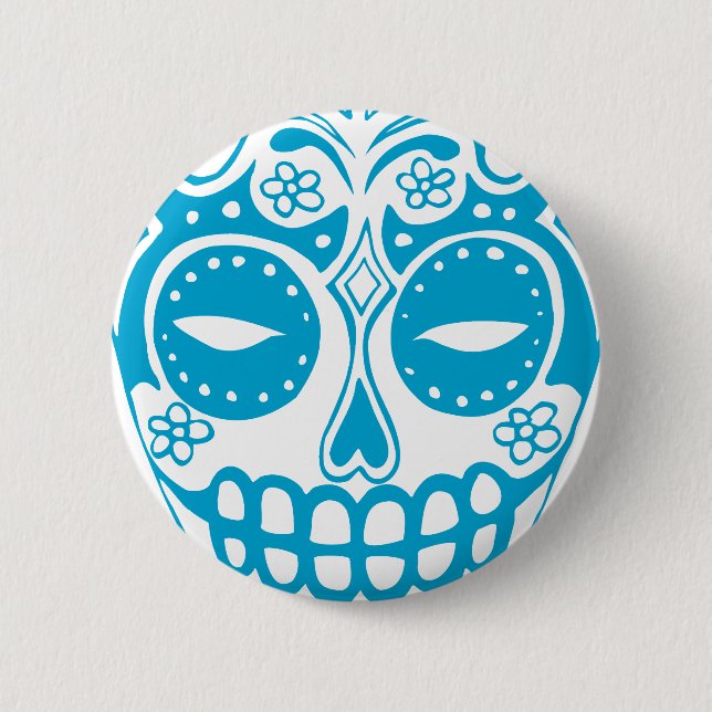 Colourful Sugar Skull 6 Cm Round Badge (Front)