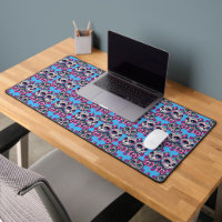 Colourful Sugar Skull Cat Pattern