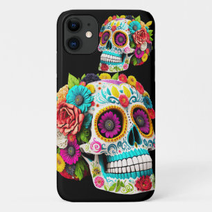 Colourful Sugar Skull Day of the Dead Calaveras Case-Mate iPhone Case