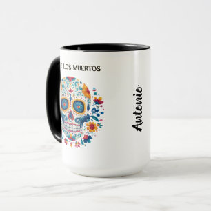 Colourful Sugar Skull Dia de los Muertos Mug