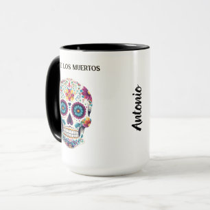 Colourful Sugar Skull Dia de los Muertos Mug
