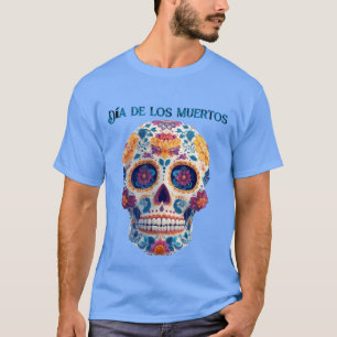 Colourful Sugar Skull Día de los Muertos T-Shirt