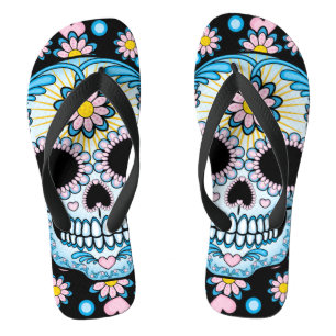 Colourful Sugar Skull Jandals