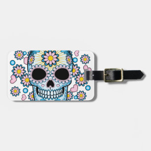 Colourful Sugar Skull Luggage Tag